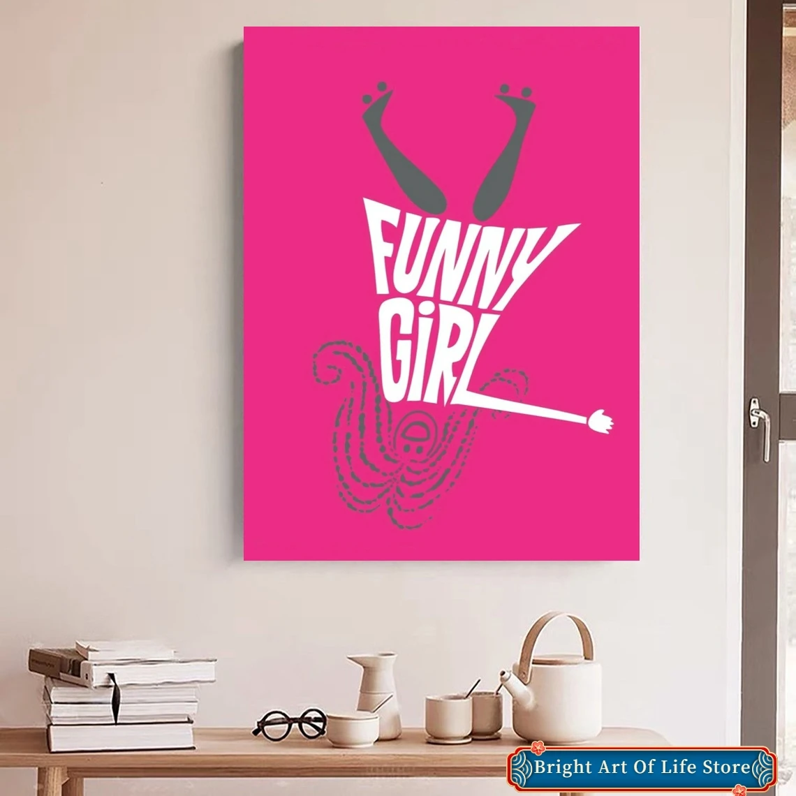 

Funny Girl Movie Poster Canvas Poster Print Wall Painting Home Decor (Unframed)
