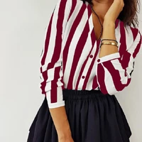 2021 new blouse women casual striped top shirts blouses female loose blusas autumn fall casual ladies office blouses top sexy