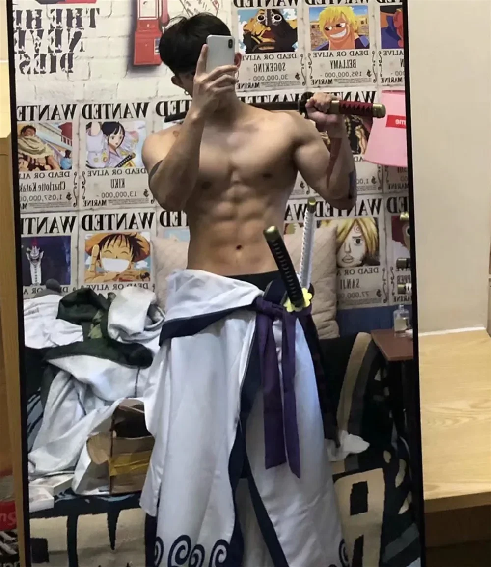 ONE PIECE Wa No Kuni Roronoa Zoro Jyuu Jiro Косплей Костюм Хэллоуин Платье