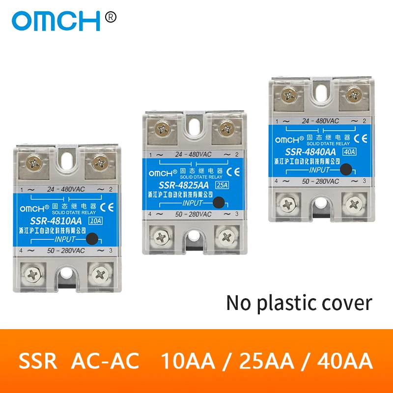 SSR-10AA SSR-25AA 10A 25A 40A твердотельный релейный модуль 80-250V Вход AC 24-380V Выход высокое