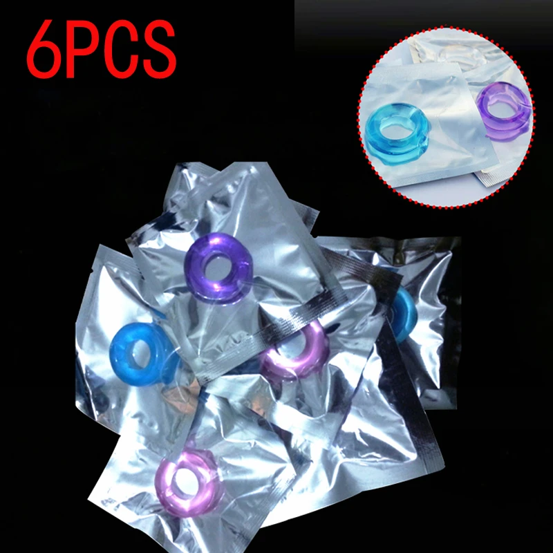 Резиновое кольцо для пениса 6 шт./компл. силиконовое эластичное с застежкой на