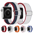 Ремешок для Apple Watch Series 3, 4, 5, 6, Se, 7, нейлоновый, регулируемый
