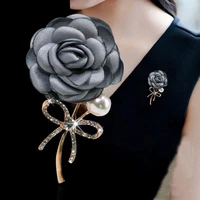brooch oriental charm fabric flower bow lady temperament pin sweater coat cardigan female corsage accessories e14