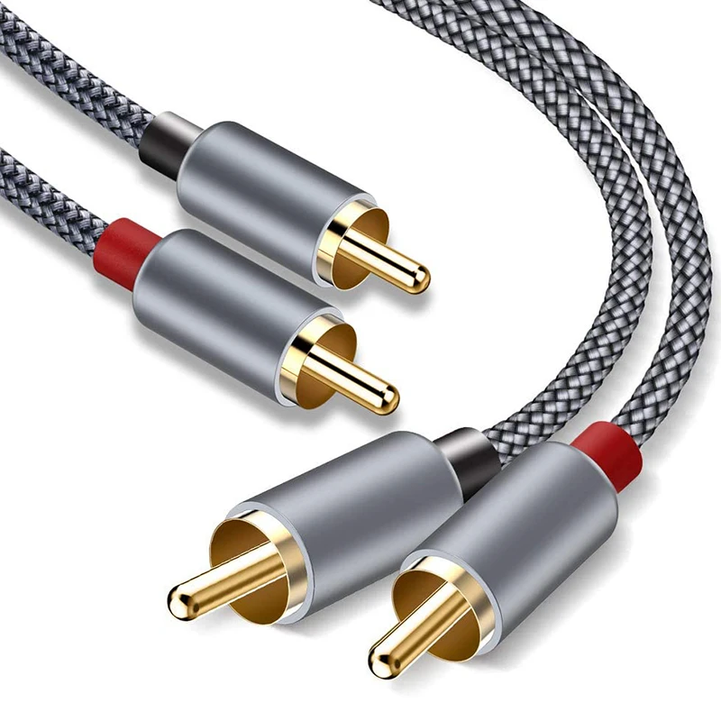 

RCA Stereo Cable, [6Ft/1.8M, Dual Shielded Gold-Plated] 2RCA Male to 2RCA Male Stereo Audio Cable for Home Theater