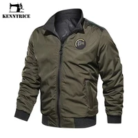 kenntrice 2022 men baseball jacket fashion college style cotton reversible outerwear classic casual long sleeve coat men clothes