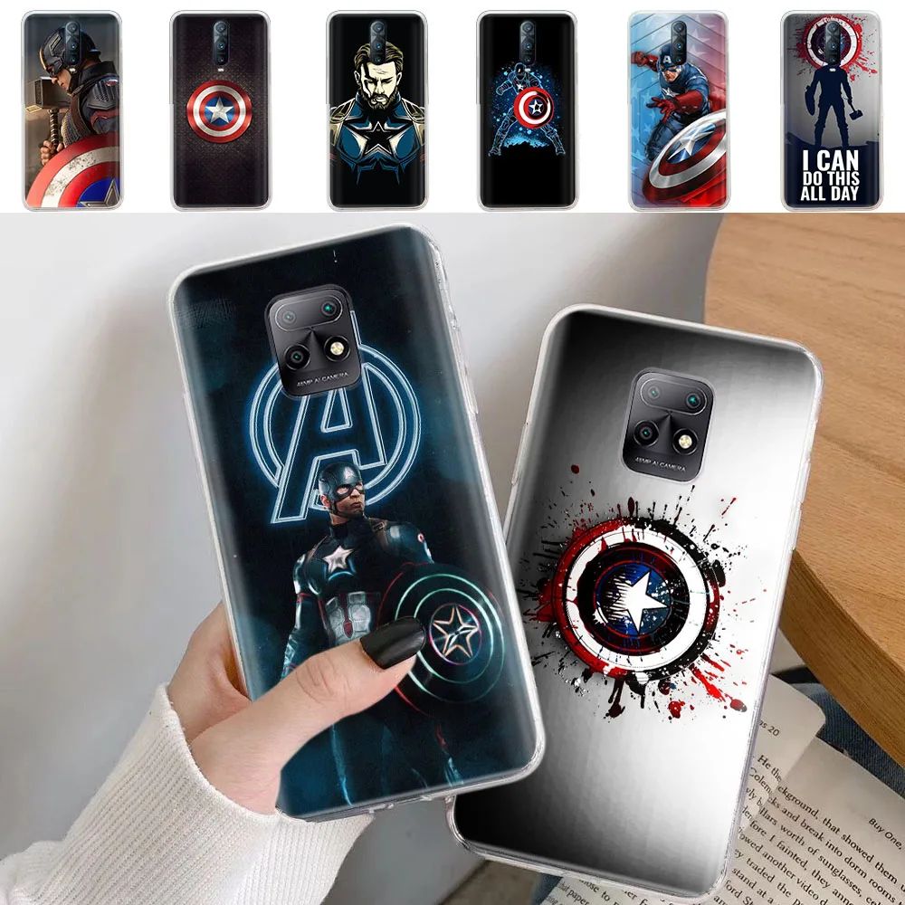 

Прозрачный чехол для Motorola Moto G7 G8 G9 Power G10 G20 G30 Play G200 Plus Captain America