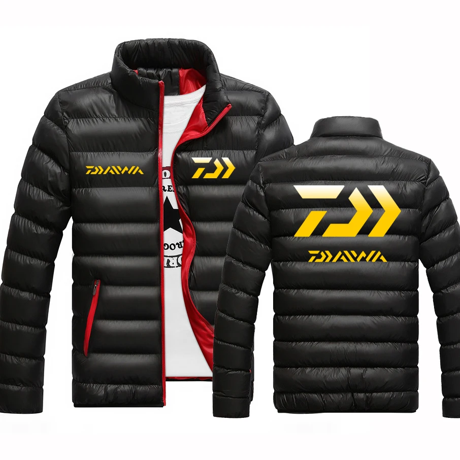 

Новинка 2021, Мужская модная теплая куртка Daiwa с принтом для рыбалки на осень и зиму, Высококачественная уличная ветрозащитная стеганая куртка