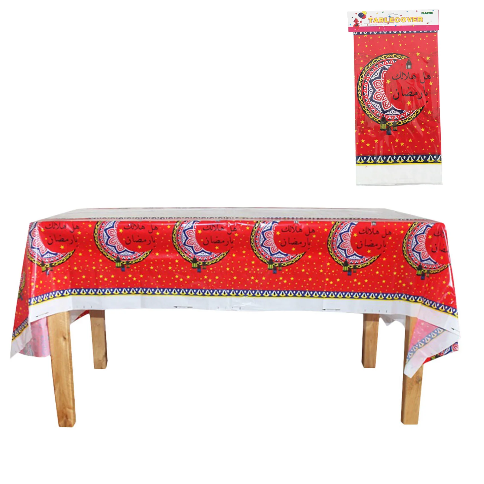 

Home Muslim Ramadan Tablecloth Waterproof And Stain Proof Eid Printing Table Cover Home Kitchen Decoration Nappe De Table Tapete