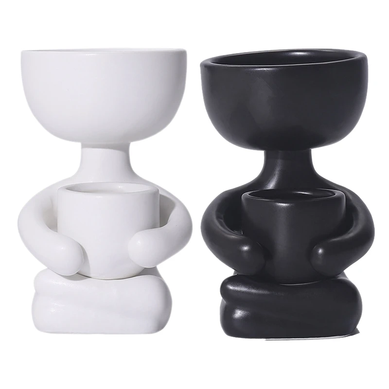 

2 шт., керамический горшок для растений, 6 х6х10 см