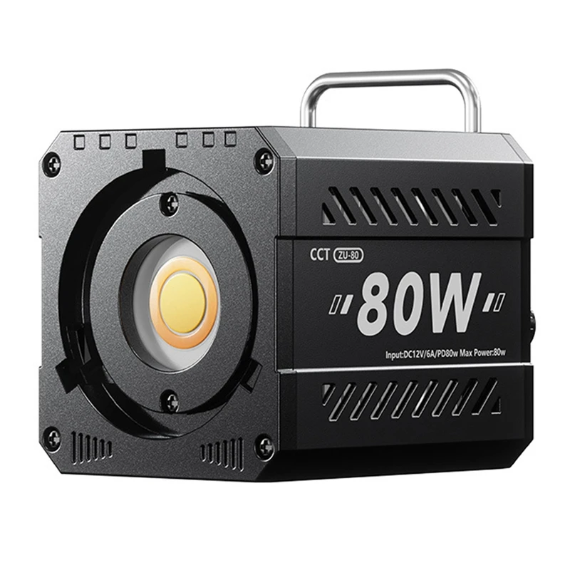 80 Вт COB видео светильник с регулируемой яркостью 2500-6500K фотографический