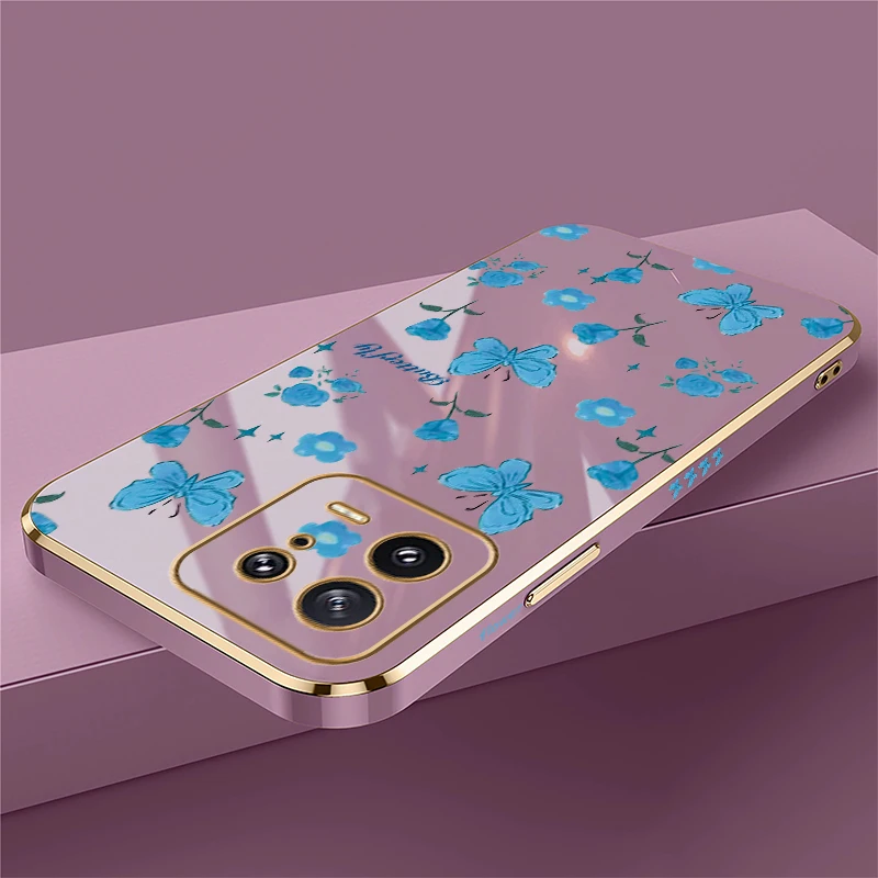 Фото Чехол для телефона из TPU с покрытием для Xiaomi 15T Pro, 15, 13, 13T Pro, 14T, 12 Lite, 12T, силиконовый, ударопрочный, с принтом цветов и бабочек №2