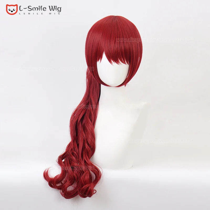 Парик для косплея Game Persona 5 Yoshizawa Kasumi из красных длинных вьющихся волос