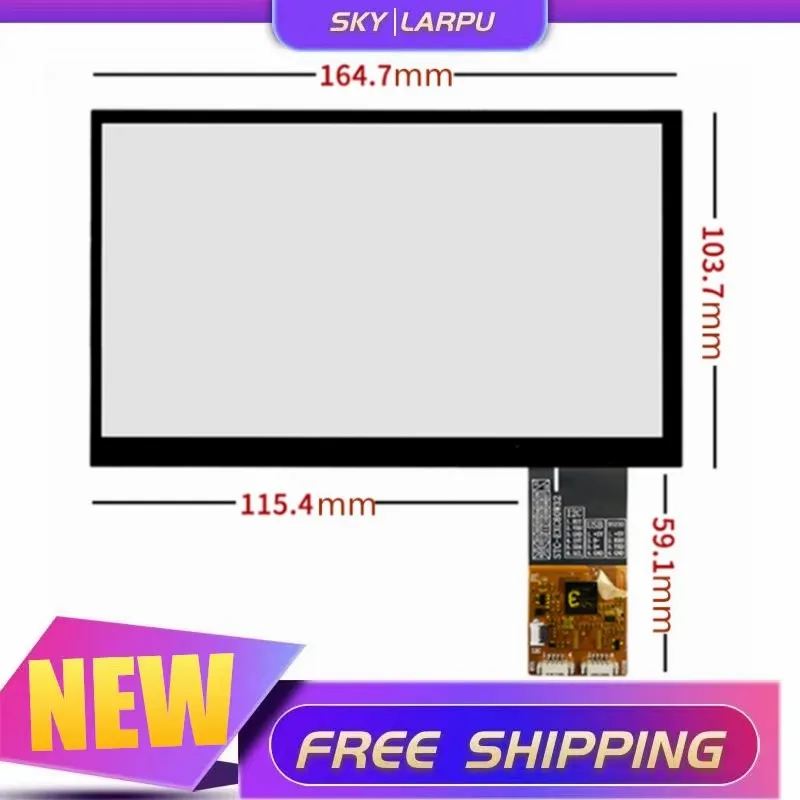 

10 Pcs 164.7mm*103.7mm TouchScreen For Innolux AT070TN83 V.1 N070ICG-LD4 16:10 USB Capacitive Handwritten Touch Panel Digitizer