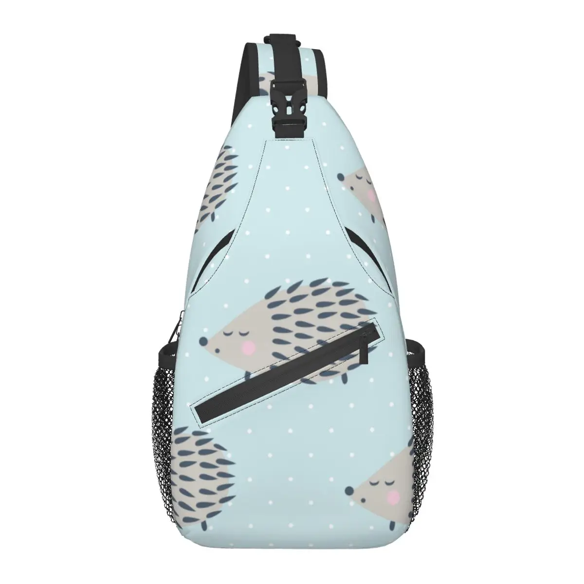 

Мужская нагрудная сумка с рисунком ежика в горошек, 2022