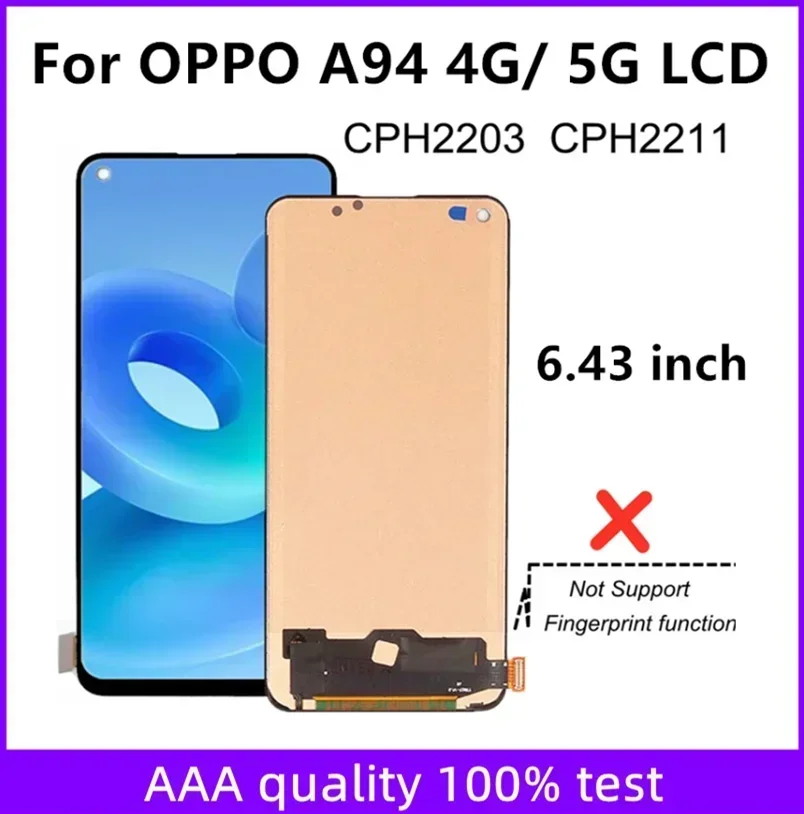 6 43 &quotTFT ЖК-дисплей для OPPO A94 5G CPH2211 дигитайзер сенсорного экрана в сборе замена Oppo
