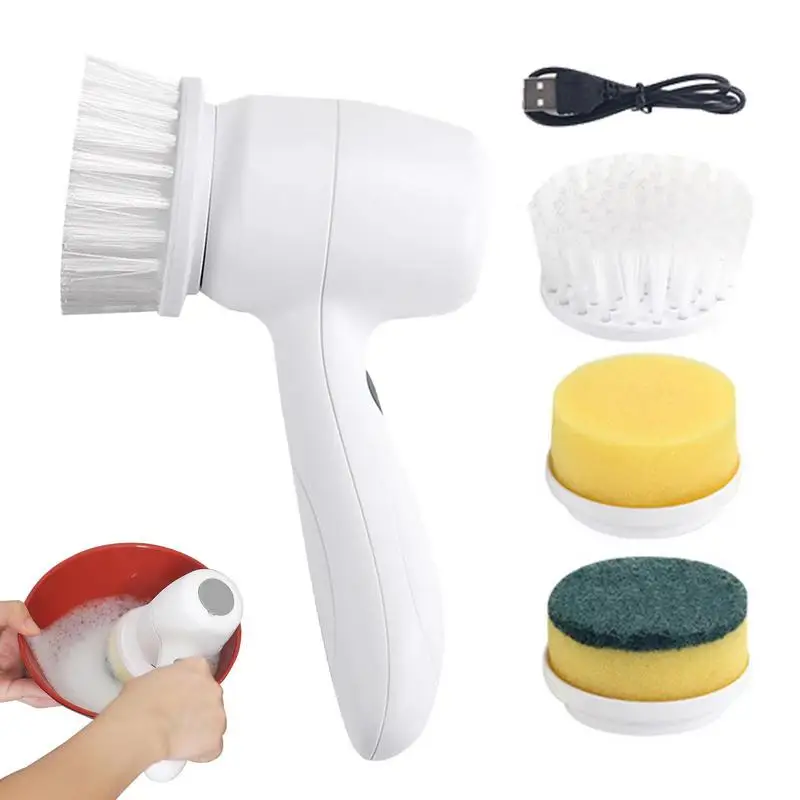 

Electric Spin Scrubber Rechargeable Spin Cleaner Efficient Electric Scrubber 3 Replaceable Brush Heads Electric Spin Cleaning
