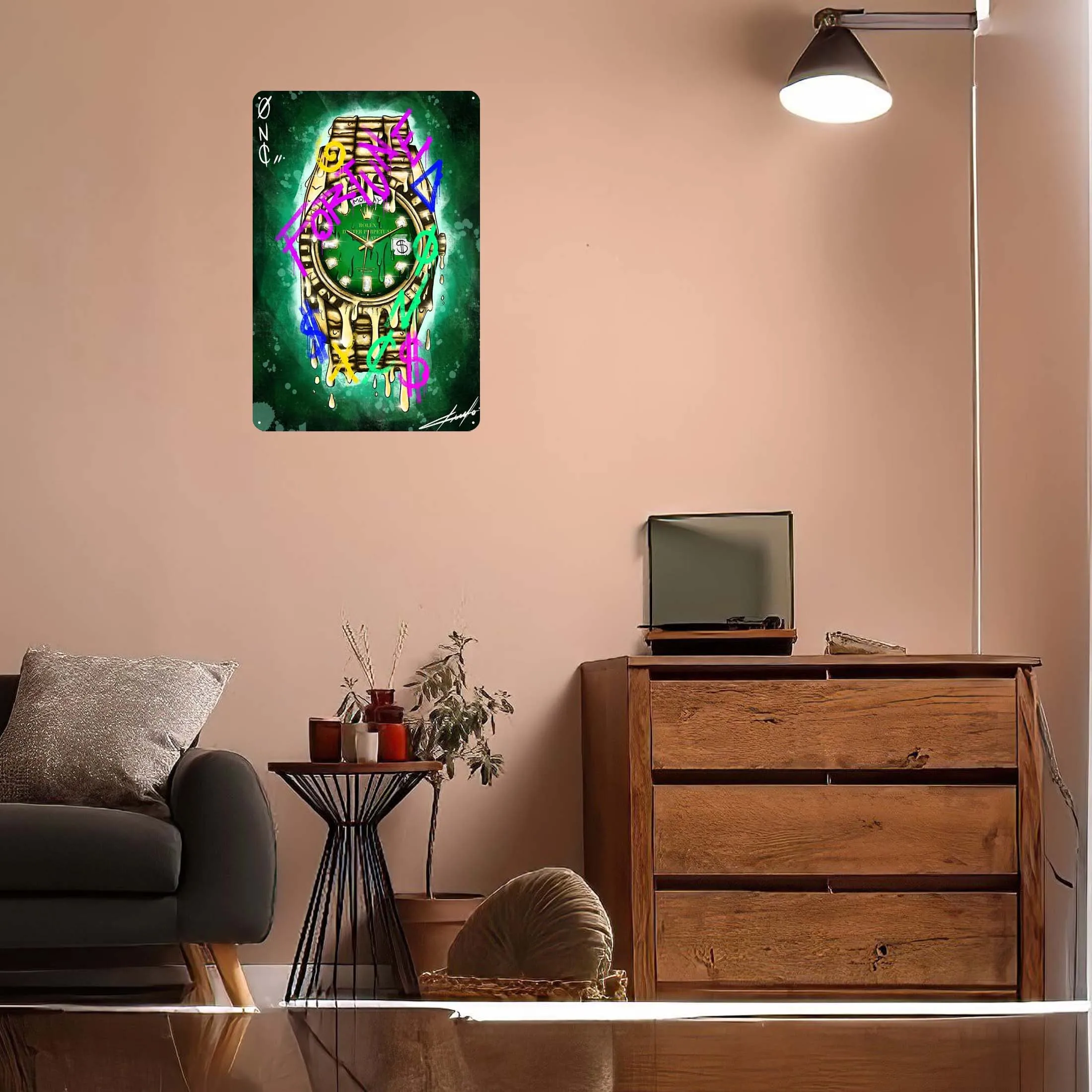 ROLEXXX жестяной знак часы металлический постер украшение в виде кофейного угла