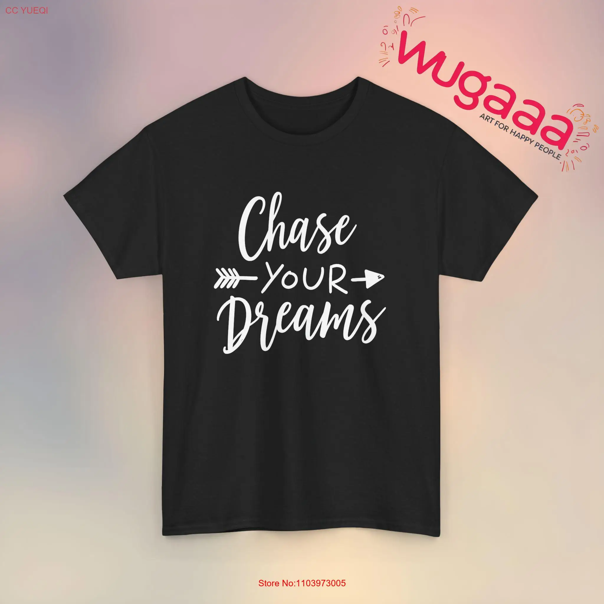 Футболка Chase Your Dreams с вдохновляющей цитатой мотивационный топ положительным