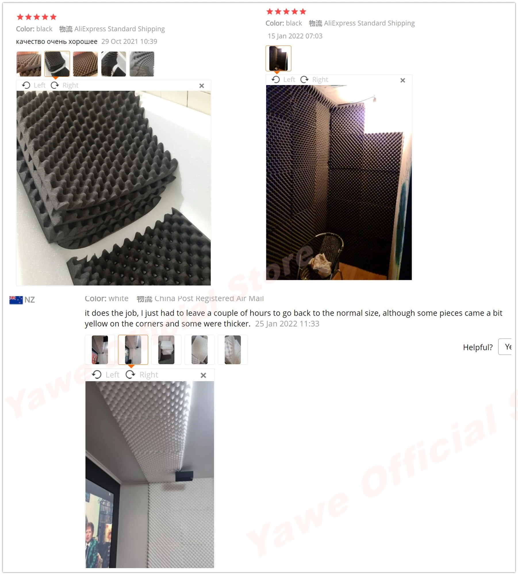 8 шт. студийная акустическая пена 50x50x5 см | Обустройство дома