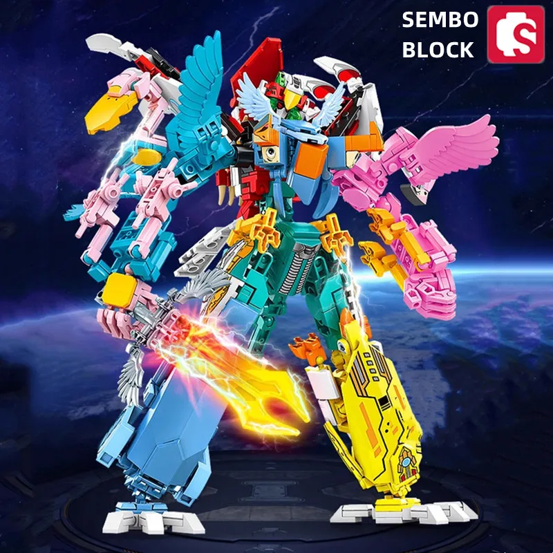 Робот-трансформер SEMBO пластиковый конструктор игрушка сделай сам украшение для