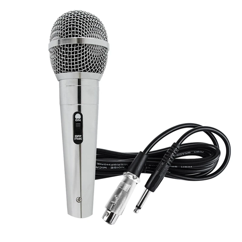 

Универсальный 6,5 мм ручной Проводной динамический микрофон Портативный KTV Караоке запись ручной МегаФон