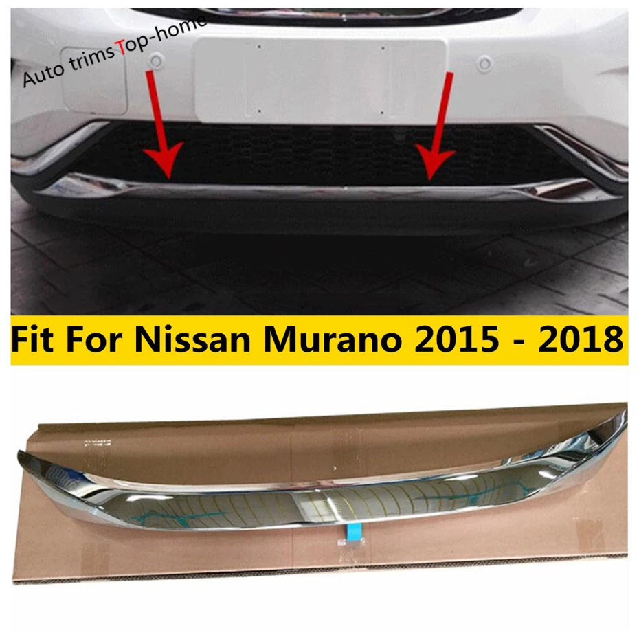 

Car Front Bumper Bottom Protection Panel Cover Trim For Nissan Murano 2015 2016 2017 2018 ABS Mouldings Exterior Accessories
