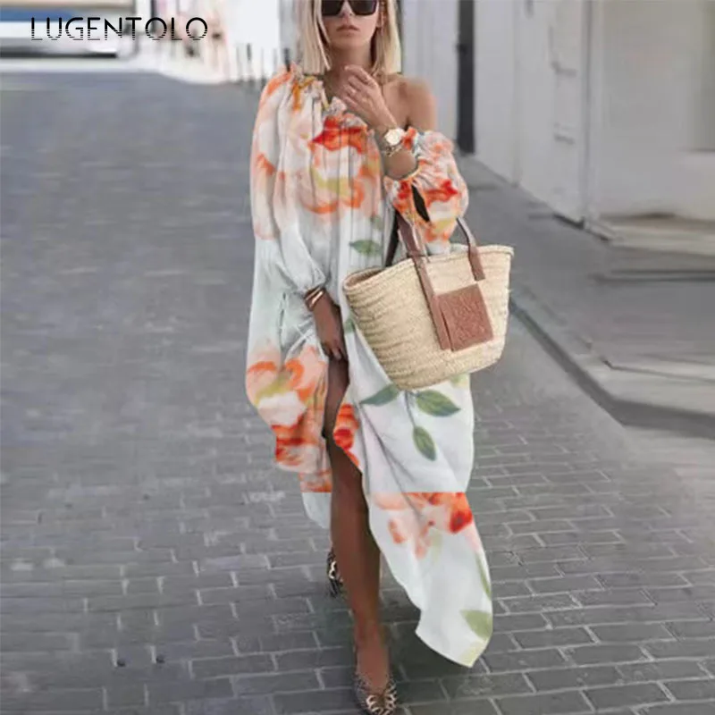 

Женский пляжный Свободный пуловер с длинным рукавом и вырезом-лодочкой