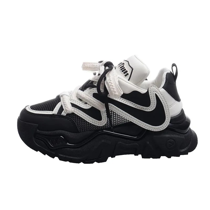 Туфли женские летние на толстой подошве повседневные двойные