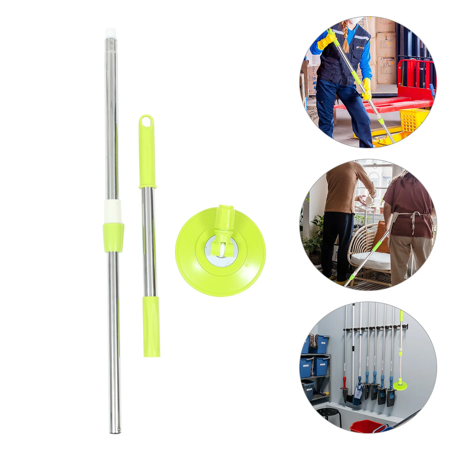 

Mop Rod Replacement Rotary Pole Cleaning Floor Spray Handle Care Tools Rotating Part Stainless Steel