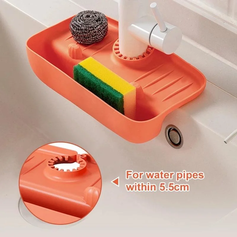 

Silicone Kitchen Faucet Mat Sink Splash Pad Drain Pad Bathroom Countertop Protector Shampoo Soap Dispenser Quick Dry Tray