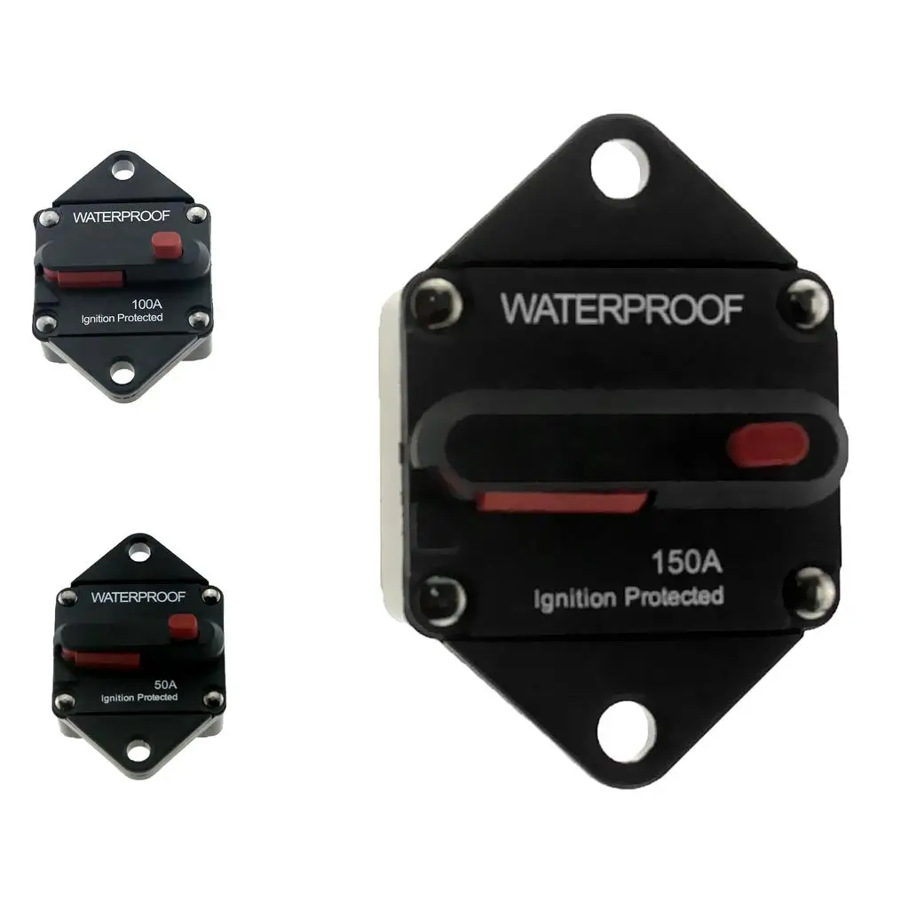 

50Amp Manual Circuit Breaker Holder Waterproof Ignition Protected