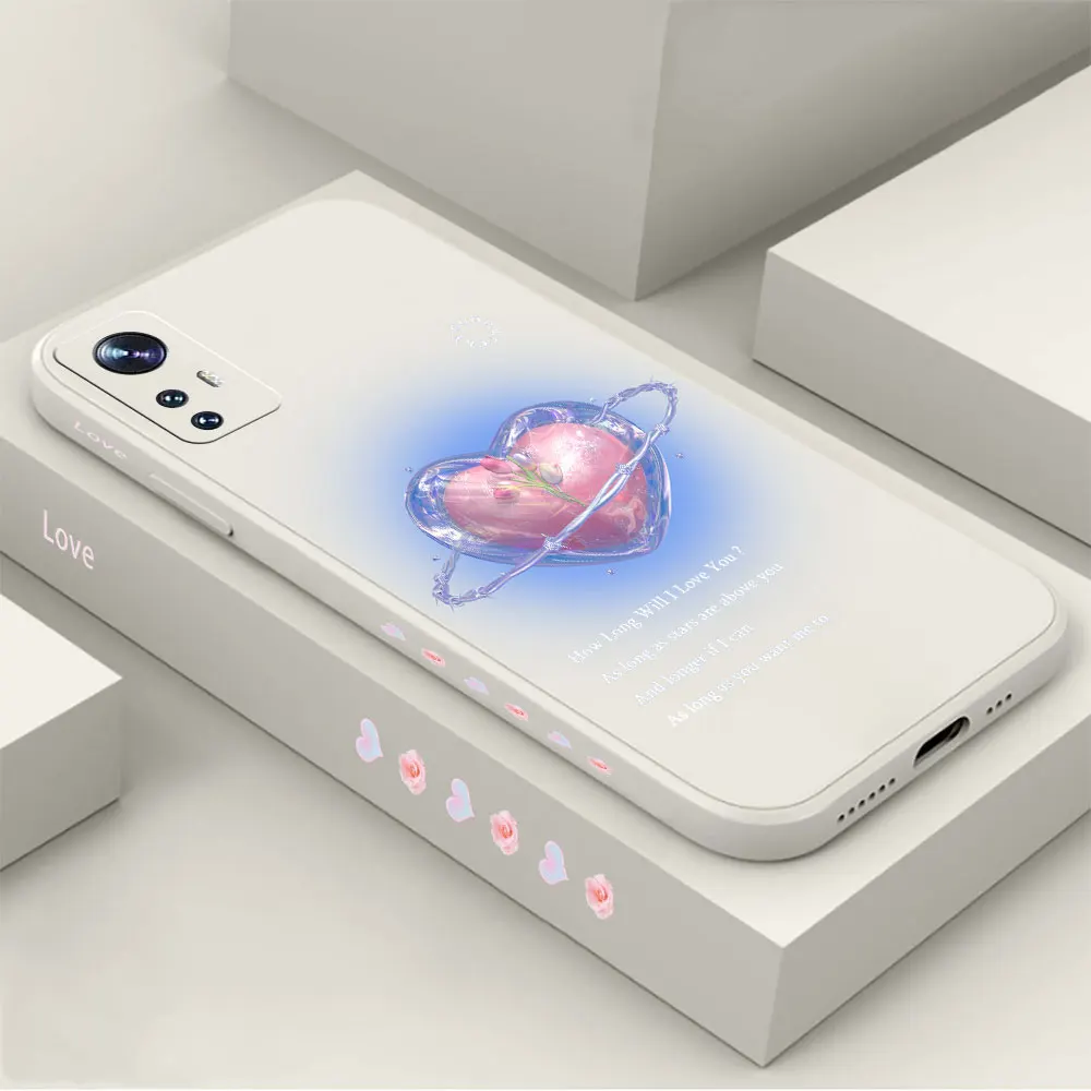 

Love Flower Phone Case For Xiaomi Mi 13 12 12S 12X 11 11T 10 10S 10I 9 9SE 8 8SE Pro Uitra Lite Cover Fundas Cqoues Shell Capa