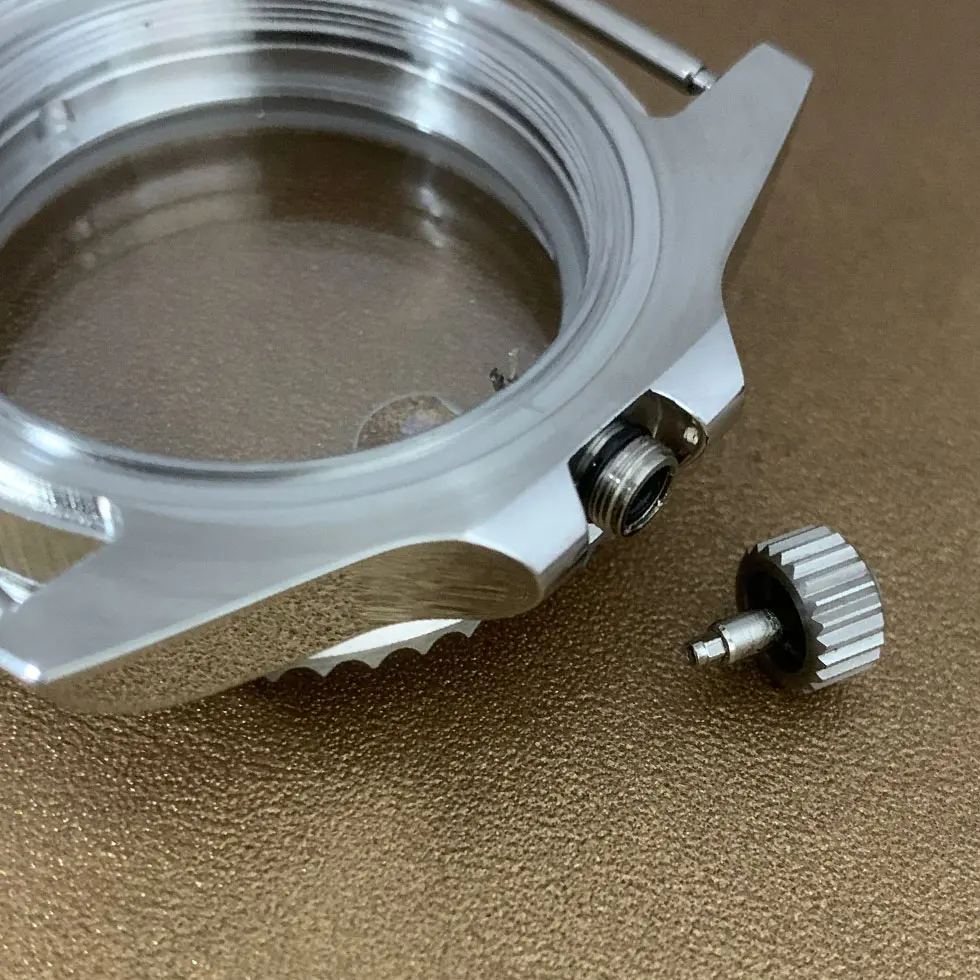 40mm Watch Case Fine Stainless Steel Accessory Sapphire Mirror Fit Miyota8215 8205 Mingzhu 2813 Movement Automatic Movement