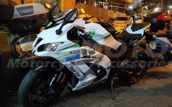 

Литьевая пресс-форма, новый комплект обтекателей из АБС-пластика, подходит для Kawasaki Ninja ZX-10R ZX10R 2016 2017 2018 2019 117 18 19, кузов белого и серебристого ...