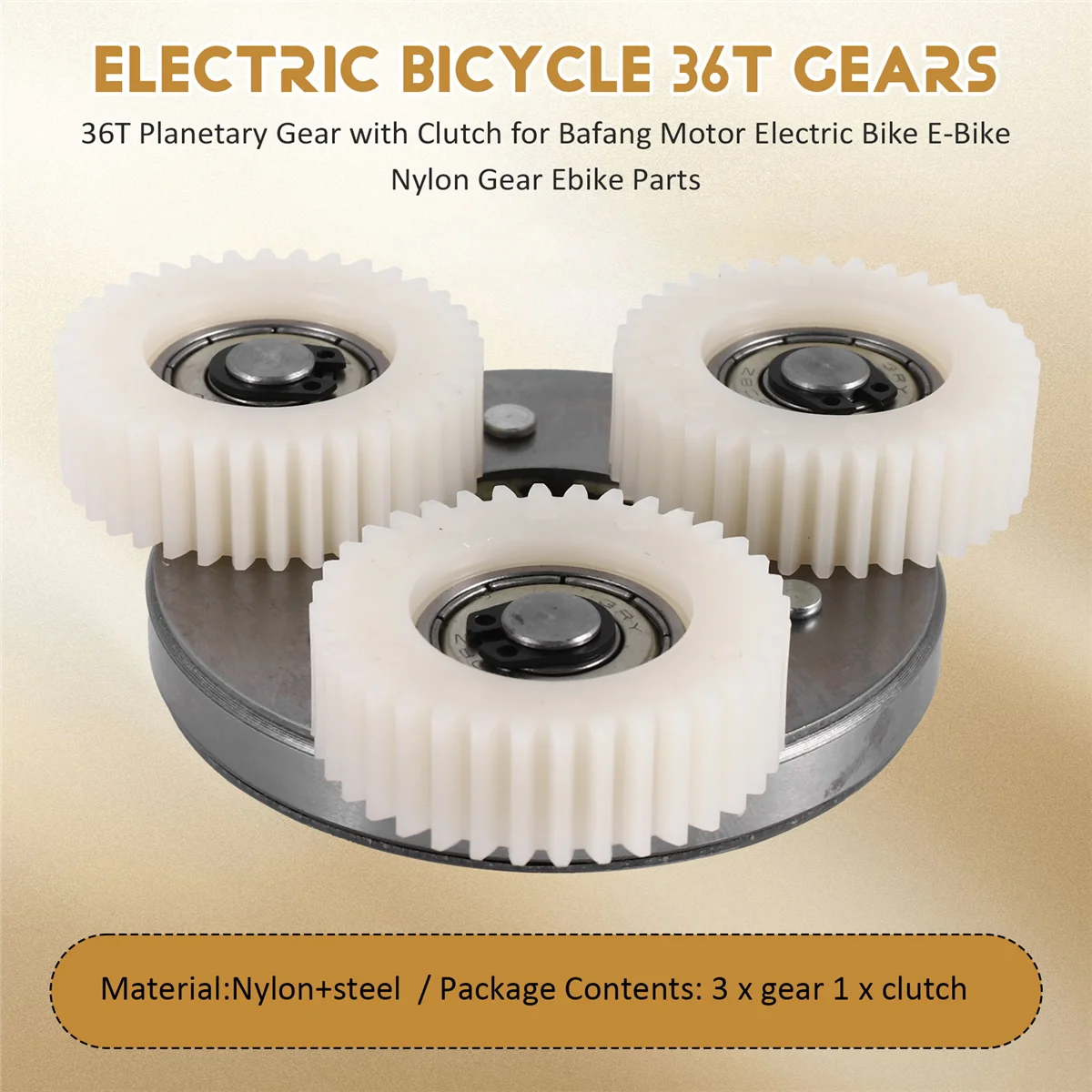 36T Планетарная шестерня с муфтой для Bafang Motor Electric Bike E-Bike нейлоновая