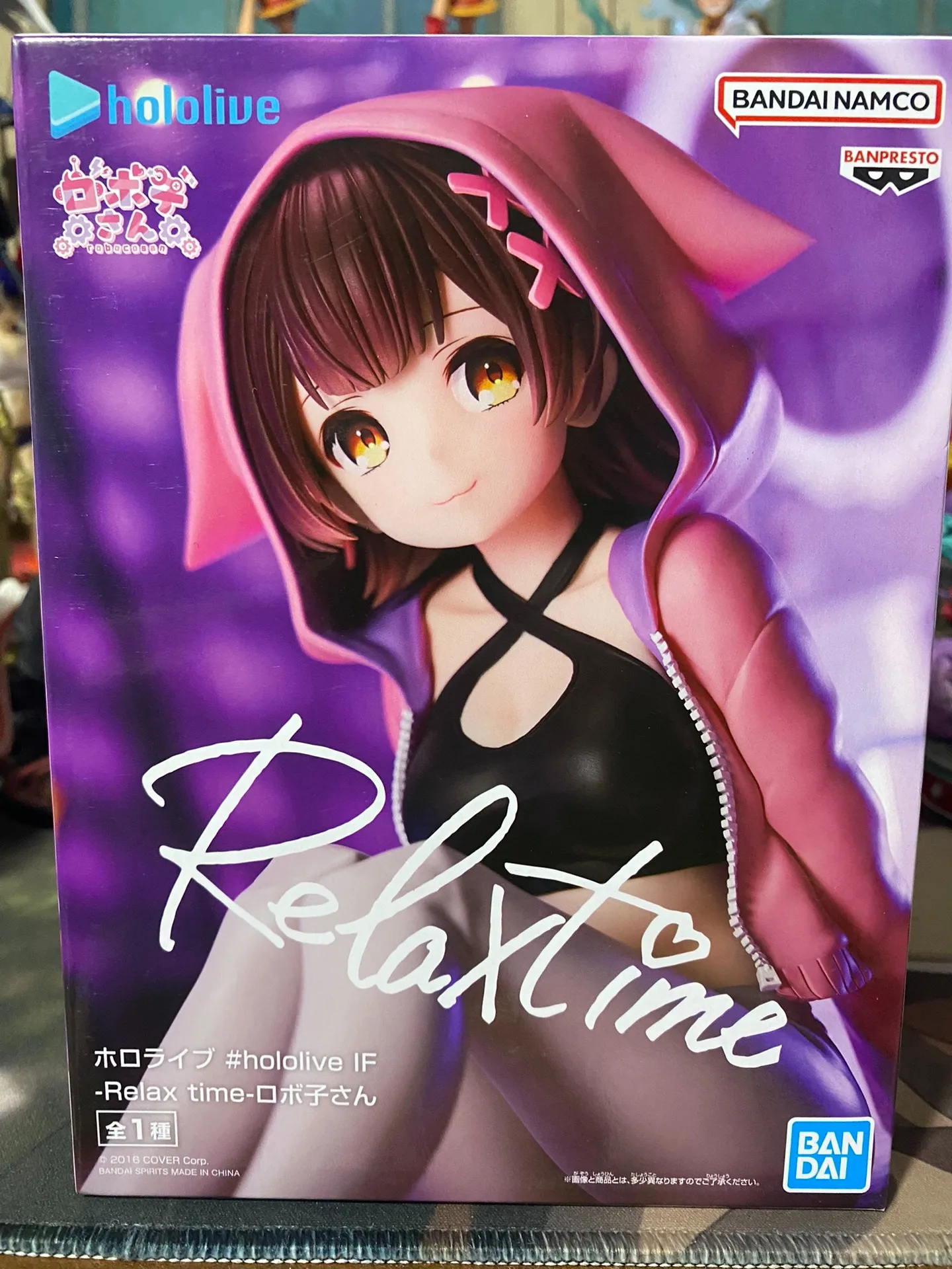 Оригинальная коллекционная игрушечная фигурка BANDAI Ban PRESTO Relaxtime Hololive Roboco