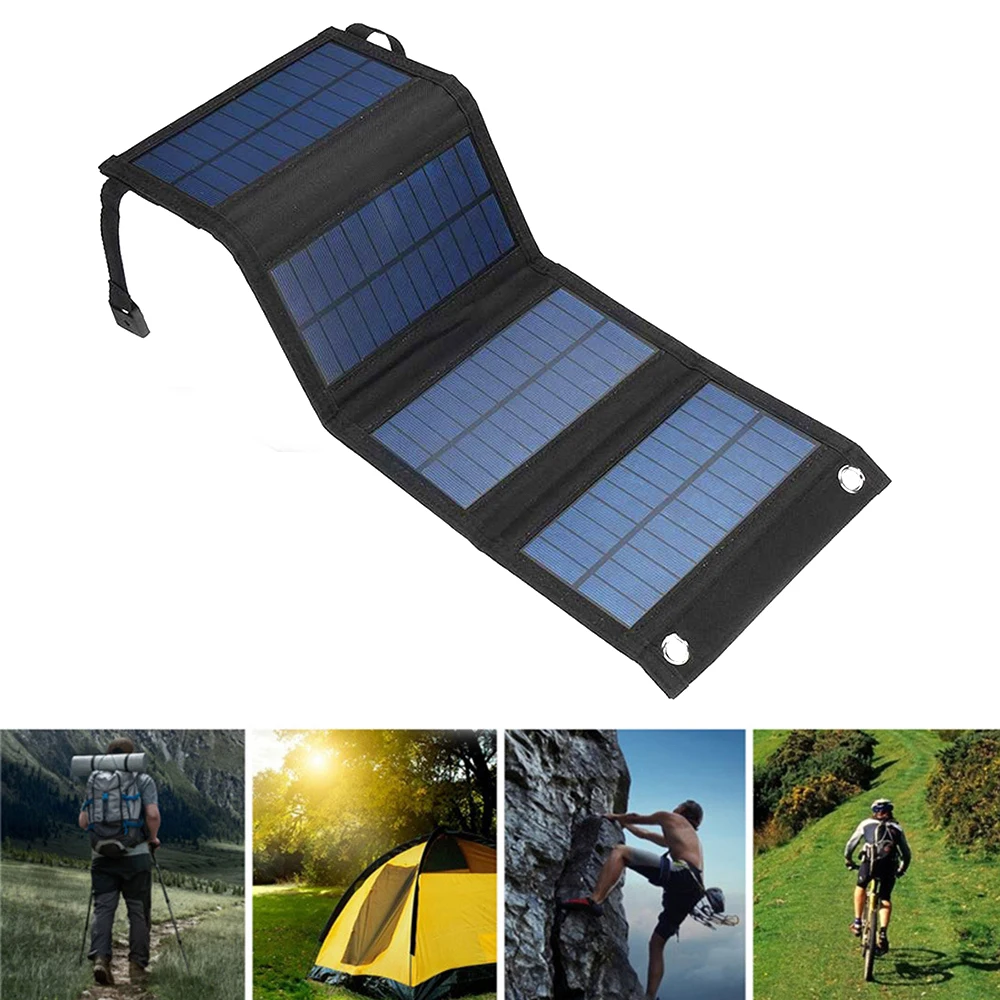 20w foldable solar panels usb output portable waterproof solar plate for outdoor camping mobile phone emergency solar charger free global shipping