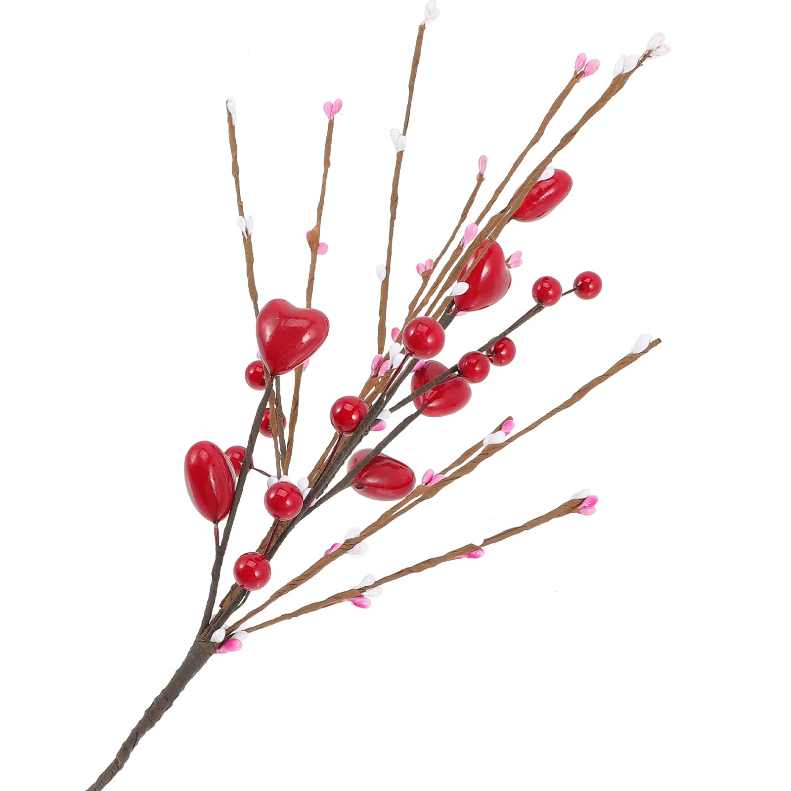

Flower Berry Branch Artificial Picks Valentine Stems Heart Red Decoration Day Bouquet Valentines Branches Berries Wedding Faux