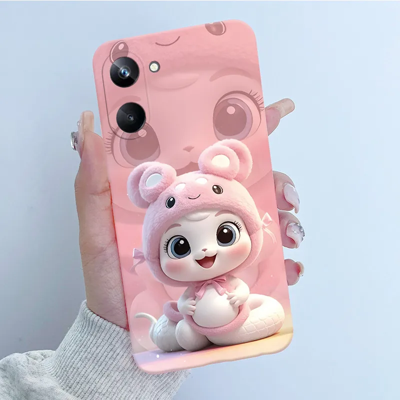Для Realme 10 Pro Plus 5G чехол с милым цветком Labubu силиконовые чехлы для телефонов