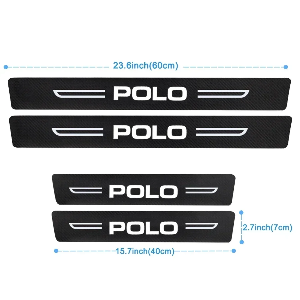 

Защитная накладка на порог автомобиля, задний багажник, бампер, наклейка на порог для Volkswagen VW POLO Logo 2024 2023 6R 9N MK5 2023