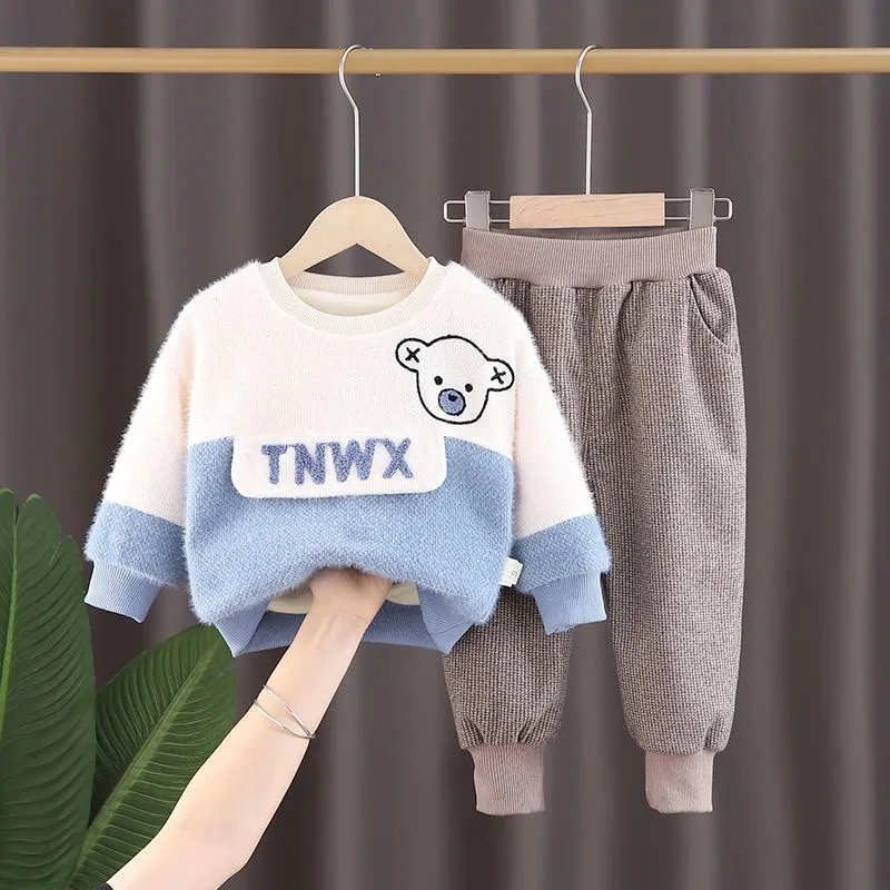 

Children's Clothing Set Infant Baby Long Sleeve Two Piece Set 1-4 Year Old Girl Spring and Autumn Cartoon Leisure Sports Suit