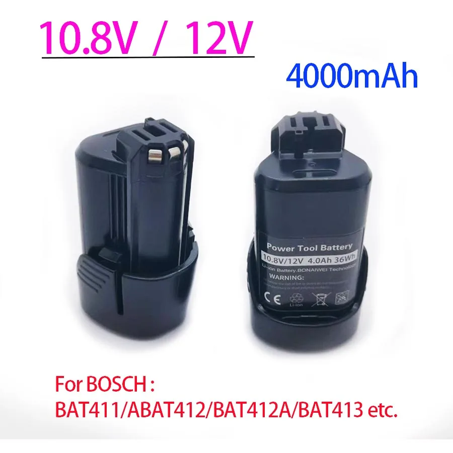 Фото ✔ Для BOSCH BAT411 10,8 В литий-ионная аккумуляторная батарея BAT411A BAT412 BAT412A BAT413 BAT413 Сменная батарея 12 В №3