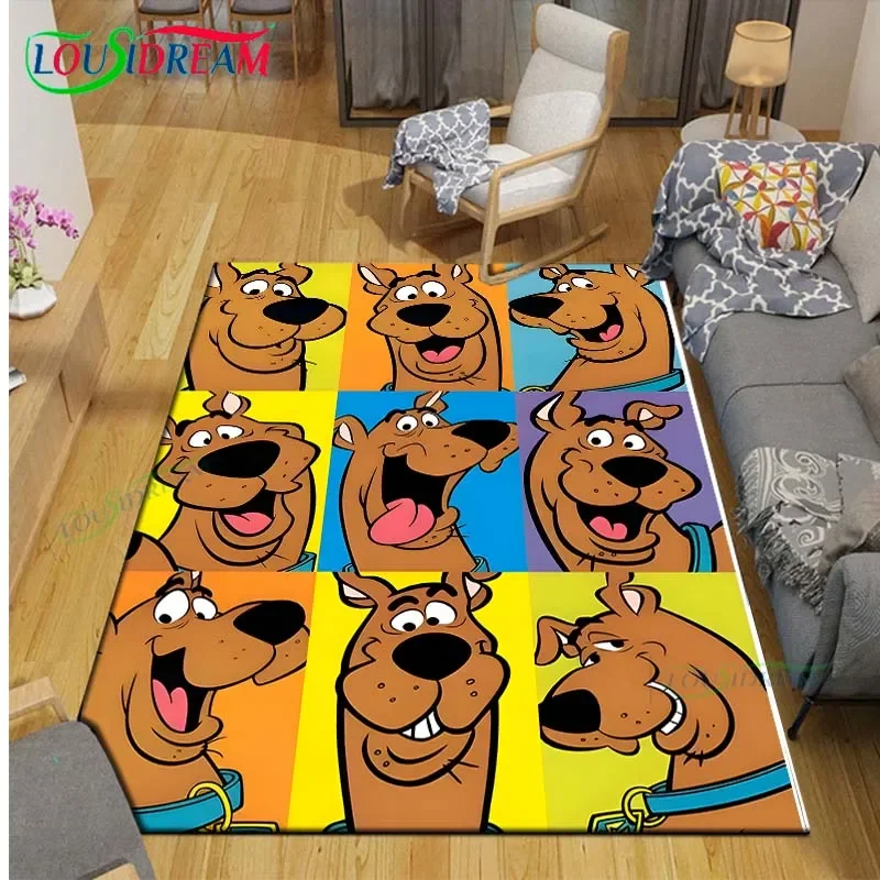 Фото Модный популярный мультяшный ролевой ковер S-SCOOBY-Dog с принтом, уличный ковер, нескользящий ковер, декор для спальни, ковер для комнаты, подарок №4