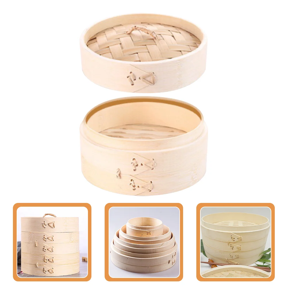 

Steamer Food Kitchen Tool Covered Bamboo Vegetables Cooking Accessory Convenient Bun Organic Steaming Basket Mantovarka Cypress