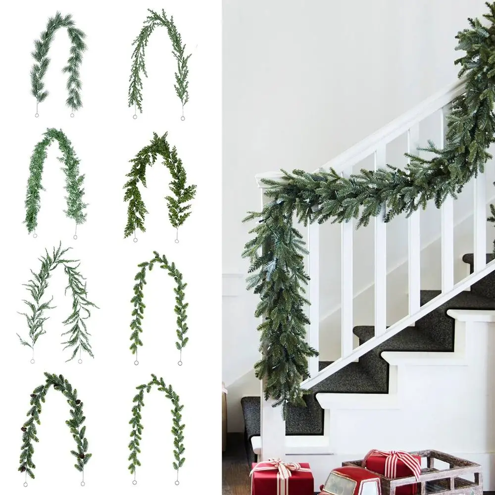 Зеленая рождественская сосновая игла из ротанга 180 см пластиковая искусственная