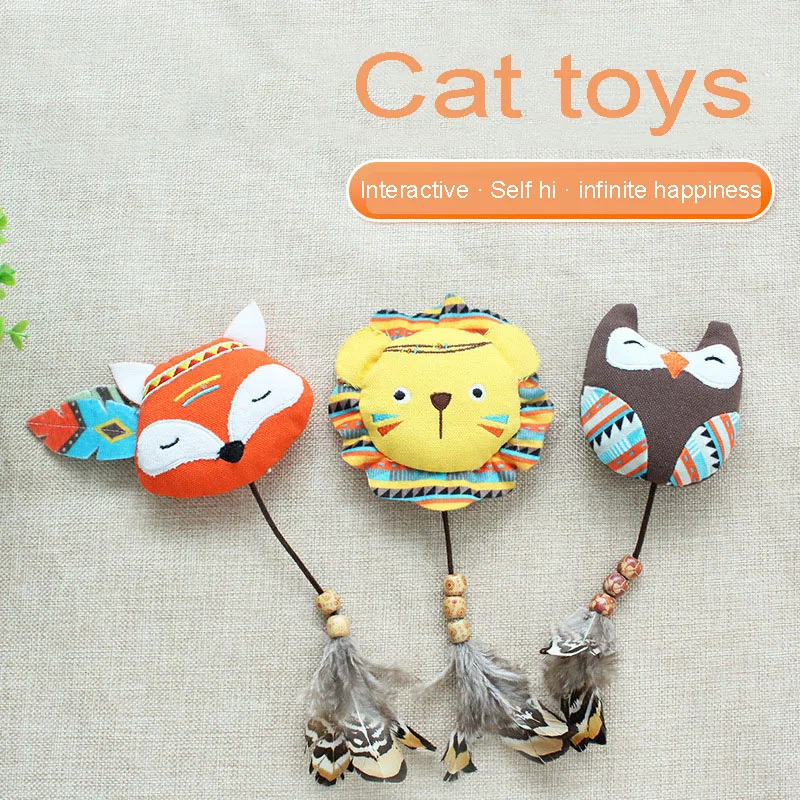 

Плюшевые игрушки для домашних животных, Китти, товары для кошек, холщовые перья, молярный зуб, сопротивление укусам, рыба, животные, игрушки ...