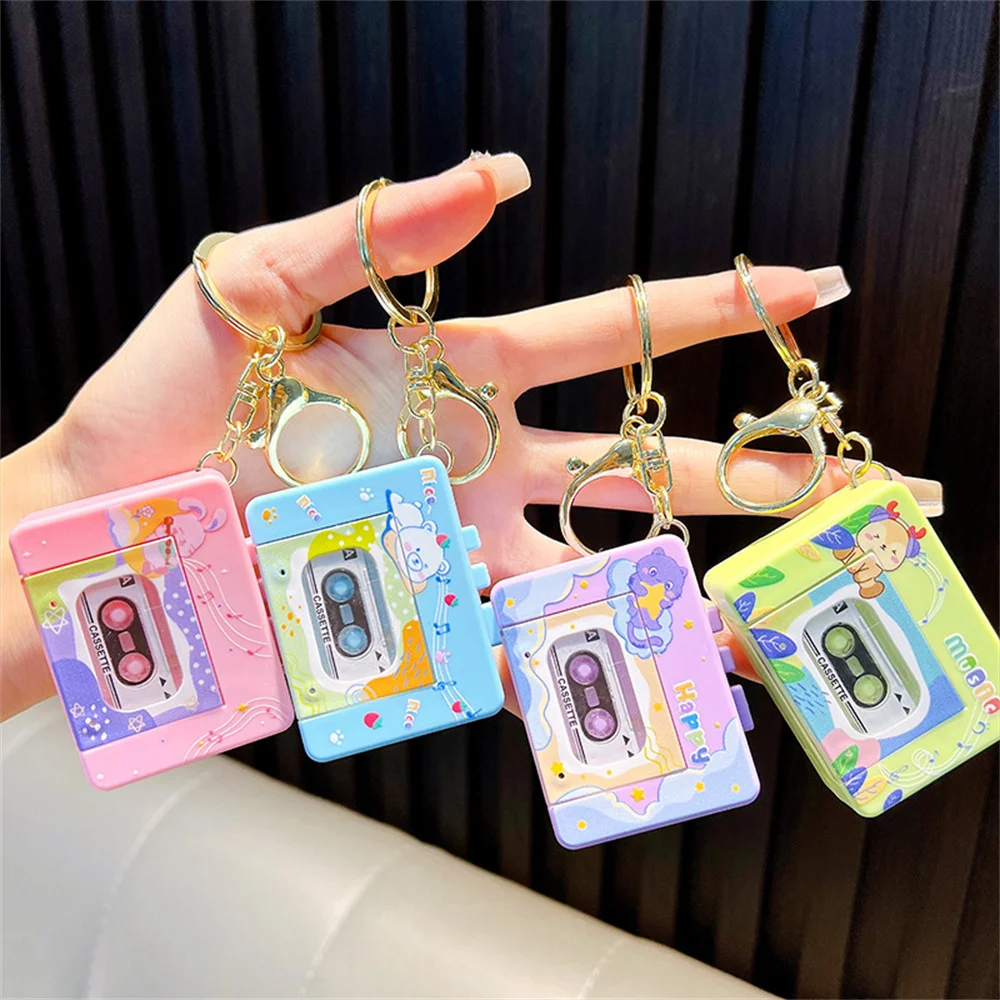 Ретро кассетный рекордер брелок мини-магнитная лента граммофон музыкальная