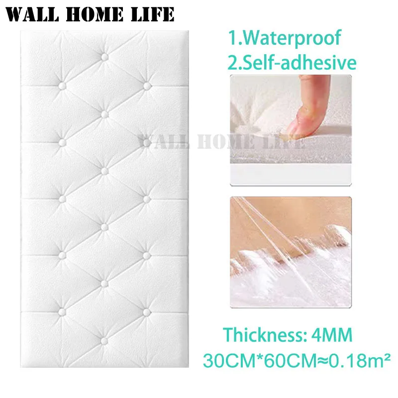 

Self Adhesive Wallpaper Peel and Stick 3D Wall Panel Living Room Brick Sticker Bedroom Kids Room Soft Wrap Paper Home Decor