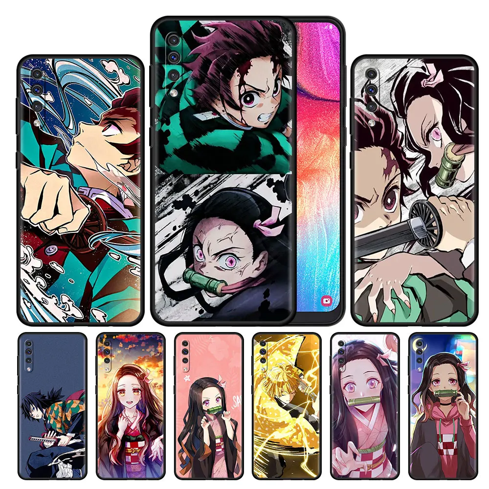 

Case For Samsung Galaxy A50 A10 A70 A30 A40 A20e A20s A10s A80 A90 5G Black Soft Silicone Phone Cover Anime Cartoon Demon Blade