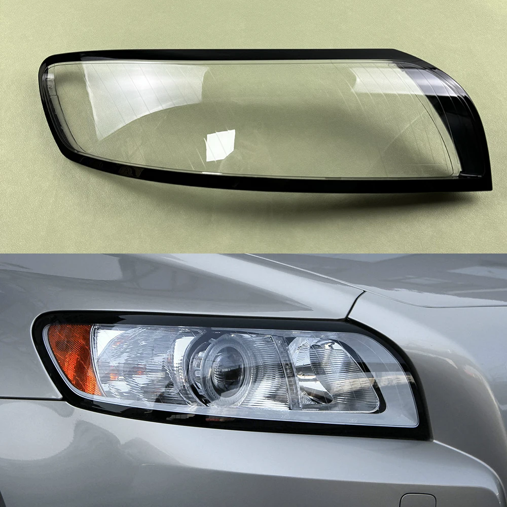 Корпус фары с прочной линзой из плексигласа для Volvo S40 2007 2008 2009 2010 2011 прозрачная